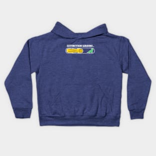 Funny Dinosaur - Extinction loading Kids Hoodie